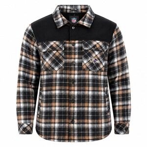Baltimore Ravens NEW NFL Plaid Quilted Thermal Jacket Mens Medium coat outdoor